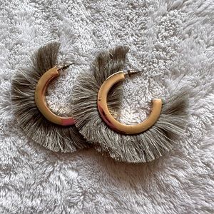 Gray and gold earrings